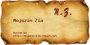 Mojszin Zia névjegykártya
